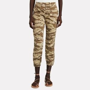 NILI Lotan Cropped French Military Pants Brown and Tan Size 8